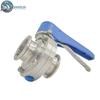 Multi Position Plastic Handle Tri Clamp Butterfly Valve Stainless Steel For AI Data Center Liquid Cooling CDU Pipeline SANSUN