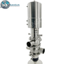 Sanitary Stainless Steel Double Seat Mixproof Valve For Dairy Beverage Pharmaceutical Industry
