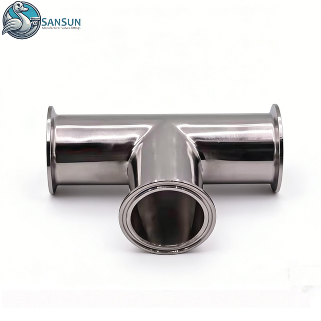 Sanitary Clamped Stainless Steel Tee for Liquid Cooling System