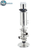 Sanitary Stainless Steel Double Seat Mixproof Valve For Dairy Beverage Pharmaceutical Industry