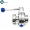316L Sanitary Male Nut Butterfly Valve for Data Center Liquid Cooling